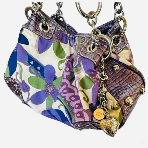 Kathy Van Zeeland Handbags - Kathy Van Zeeland Purple/Satin Shoulder Purse